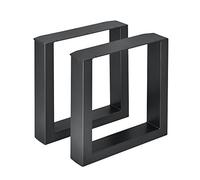 [en.casa] Set de 2 Pieds de Meuble pour Banc Pieds de Table Rectangulaires pour Montage DIY avec Embouts de Protection Acier Noir 40 x 43 cm