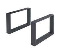 [en.casa] Set de 2 Pieds de Table pour Tables Basses Bancs DIY Lot de 2 Supports Stables pour Bricolage de Meubles Design Uniques Style Industriel Acier Laqué 40 x 64 cm Noir