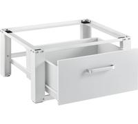[en.casa] Support pour machine à laver avec tiroir max. jusqu'à 150kg Séchoir Socle Podium acier Élévation du meuble bas