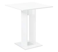 [en.casa] Table à Manger de Forme Carrée Table Design pour Salle à Manger Cuisine Salon Panneau de Particules Mélaminé 65 x 65 x 78 cm Blanc Brillant