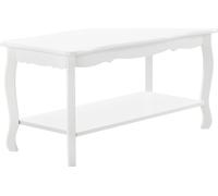 [en.casa] Table basse blanche laquée style shabby chic 88x40x42cm Table d'appoint Table de salon Table de salon