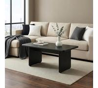[en.casa] Table Basse de Salon Gäljami Design Intemporel avec Grand Plateau Rectangulaire Table d'Appoint pour Bureau Chambre Couloir Capacité de Charge 100 kg MDF 100 x 55 x 44 cm Noir