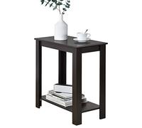 [en.casa] Table Basse de Salon Stylée Table d'Appoint avec Espace de Rangement Stockage MDF 61,3 x 60 x 30 cm Marron Foncé