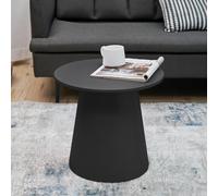 [en.casa] Table Basse Polyvalente Petite Meuble d'Appoint Ronde Design Bout de Canapé Support de Plantes Table de Chevet Moderne pour Salon Chambre Séjour Entrée MDF 40 x 44 cm Noir