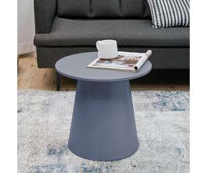 [en.casa] Table Basse Polyvalente Petite Meuble d'Appoint Ronde Design Bout de Canapé Support de Plantes Table de Chevet Moderne pour Salon Chambre Séjour Entrée MDF 40 x 44 cm Gris Bleu