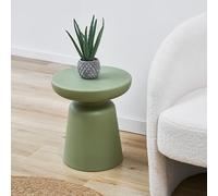 [en.casa] Table Basse Polyvalente Petite Meuble d'Appoint Ronde Design Bout de Canapé Table de Chevet Moderne Support de Plantes Décoration pour Salon Chambre Séjour Entrée MDF 44 x 40 cm Vert