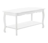 [en.casa] Table Basse Table de Salon en Style Shabby Chic MDF Sapin Laqué Blanc 87,5cm x 40cm x 42cm