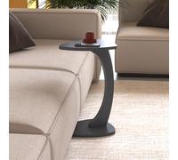 [en.casa] Table d'Appoint à roulettes en Forme de C Table de Chevet Bout de Canapé Pratique Gain de Place Polyvalent Moderne pour Chambre Salon Panneau de Particules 40 x 37 x 56 cm Gris
