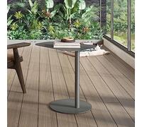 [en.casa] Table d'Appoint Bout de Canapé Table de Chevet au Style Intemporel Design Élégant Moderne Stable Intérieur Extérieur pour Salon Séjour Balcon Terasse Métal 50 x 50 x 38 cm Gris Mat