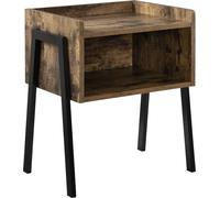 [en.casa] Table d'appoint Commode Table de nuit Table de chevet Tablette empilable aspect bois Rétro 52 x 42 x 35 cm
