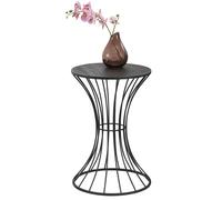 Table Basse en Forme Sablier 55,5 x 37,5 cm Noir [en.casa]