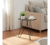 [en.casa] Table d'Appoint Polyvalente Bout de Canapé Table de Chevet Moderne Multifonctionnelle Solide Support Décoratif Pratique Chambre Salon Bureau Métal 45 x 43 cm Noir