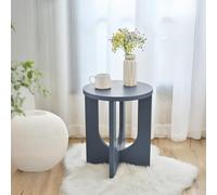 [en.casa] Table d'Appoint Polyvalente Petite Table Basse Design Exceptionnel Bout de Canapé Support de Plantes Chevet pour Chambre Salon Bureau Entrée MDF 50 x 40 cm Bleu Gris