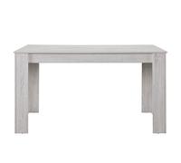 [en.casa] Table de Salle à Manger Bureau Nora Chêne Robuste Blanc 140 x 90cm