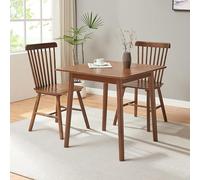 [en.casa] Table de Salle à Manger Carré pour 2-4 Personnes Moderne Excellente Stabilité Assemblage Simple Cuisine Salon Bois d'Hévéa 75 x 75 x 74 cm Effet Noyer