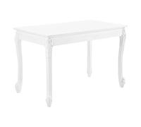 [en.casa] Table de Salle à Manger Rectangulaire Design Élégant pour 4 Personnes MDF Plastique 116 x 66 x 76 cm Blanc