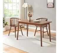 [en.casa] Table de Salle à Manger Rectangulaire pour 4-6 Personnes Moderne Excellente Stabilité Assemblage Simple Cuisine Salon Bois d'Hévéa 120 x 70 x 74 cm Effet Noyer