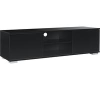 [en.casa]® Table de télévision - Noir 34,5x120x40 cm - TV Lowboard Board Armoire de télévision Armoire basse
