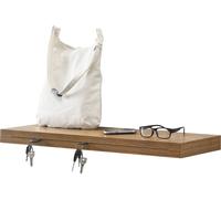 [en.casa]® Tableau mural 80 x 23,5 x 5 cm - imitation noyer - Étagère murale Étagère suspendue Tableau à clés Tableau à clés