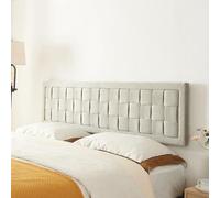 [en.casa] Tête de Lit Élégante avec Motif Tressé avec Rembourrage Moelleux Confortable pour Lit Adulte Double Chambre à Coucher Contreplaqué Velours Polyester 180 x 5 x 45 cm Gris