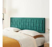 [en.casa] Tête de Lit Élégante avec Motif Tressé avec Rembourrage Moelleux Confortable pour Lit Adulte Double Chambre à Coucher Contreplaqué Velours Polyester 140 x 5 x 50 cm Vert
