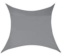 [en.casa] Voile d'ombrage Carré 2x2m Gris foncé Protection solaire Protection UV Hydrofuge Toit solaire