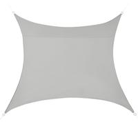[en.casa] Voile d'ombrage Carré 3x3m Gris clair Protection solaire Protection UV Hydrofuge Toit solaire