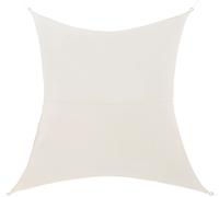 [en.casa] Voile d'Ombrage Toile d'Ombrage Toile de Protection Polyester Polyuréthane Quadrilatéral Beige 2x4 m Beige