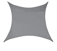 [en.casa] Voile d'Ombrage Toile d'Ombrage Auvent Protection des Rayons UV pour Extérieur Imperméable Résistant Jardin Terrasse Balcon Camping Polyester Polyuréthane Quadratique Gris Foncé 3 x 3 m