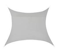 [en.casa] Voile d'ombrage Carré 2x2m Gris clair Protection solaire Protection UV Hydrofuge Toit solaire