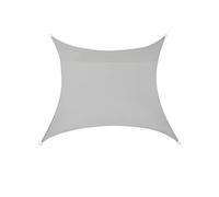 [en.casa] Voile d'Ombrage Toile d'Ombrage Toile de Protection Polyester Polyuréthane Quadratique Gris Clair 3x3 m