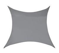 [en.casa] Voile d'ombrage Carré 2x2m Gris foncé Protection solaire Protection UV Hydrofuge Toit solaire