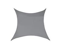 [en.casa] Voile d'Ombrage Toile d'Ombrage Toile de Protection Polyester Polyuréthane Quadratique Gris Foncé 2x2 m