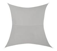 [en.casa] Voile d'ombrage rectangulaire 3x4m Gris clair Protection solaire Protection UV Hydrofuge Toit solaire