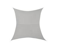 [en.casa] Voile d'Ombrage Toile d'Ombrage Toile de Protection Polyester Polyuréthane Quadrilatéral Gris Clair 2x3 m