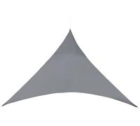 [en.casa] Voile d'Ombrage Toile Solaire Polyester Polyuréthane Triangulaire Gris Foncé 400 x 400 x 400 cm Gris