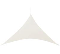 [en.casa] Voile d'ombrage triangulaire 400x400x400cm sable Protection solaire revêtementPolyuréthane160g/m² Protection UV Toit d'ombrage