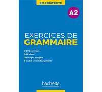 En Contexte - Exercices de grammaire (A2) Livre avec 1 CD MP3 et corrigés - Anne Akyüz - Hachette F.l.e. - broché - Méthode de langue