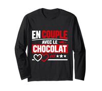 en Couple avec Le Chocolat Humour Amour Manche Longue