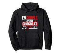 en Couple avec Le Chocolat Humour Amour Sweat à Capuche