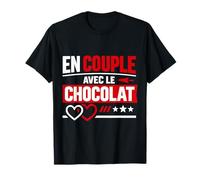 en Couple avec Le Chocolat Humour Amour T-Shirt