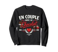 en Couple avec Le Chocolat Humour Sweatshirt