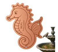 en cuivre pour bain d'oiseaux, utilisable toute l'année avec support à trois points - Disque de nettoyage en cuivre pour animaux marins | Pour terrasse, arrière-cour, jardin, parc, vacances