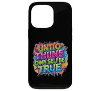 en détresse Envers toi-même, sois Vrai Hamlet Shakespeare Coque pour iPhone 13 Pro