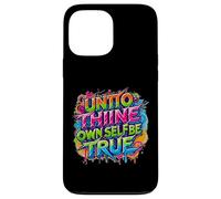 en détresse Envers toi-même, sois Vrai Hamlet Shakespeare Coque pour iPhone 13 Pro Max