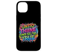 en détresse Envers toi-même, sois Vrai Hamlet Shakespeare Coque pour iPhone 14 Plus
