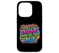 en détresse Envers toi-même, sois Vrai Hamlet Shakespeare Coque pour iPhone 14 Pro