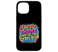 en détresse Envers toi-même, sois Vrai Hamlet Shakespeare Coque pour iPhone 15