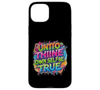en détresse Envers toi-même, sois Vrai Hamlet Shakespeare Coque pour iPhone 15 Plus