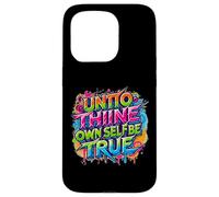 en détresse Envers toi-même, sois Vrai Hamlet Shakespeare Coque pour iPhone 15 Pro